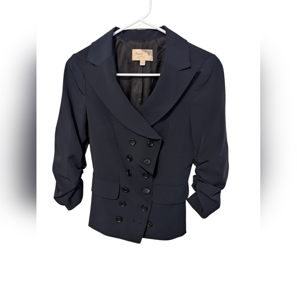Elizabeth and James, navy double breasted blazer, size 2